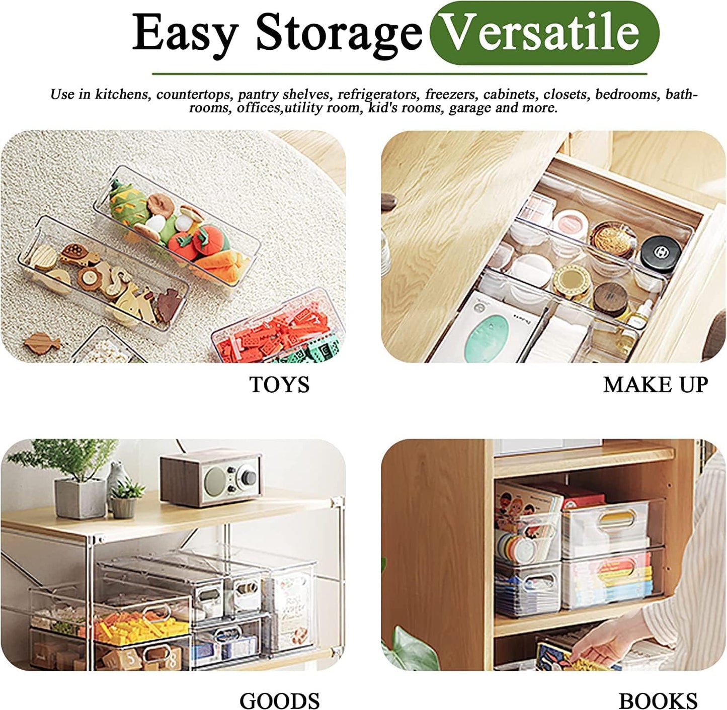 5 Pack Fruit Storage Containers for Fridge,Produce Container for Fridge with Removable Colanders,Leakproof Refrigerator Organizers and Storage for Produce Berry Vegetable Salad Meat Food Keep Fresh
