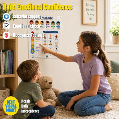 Morning Routine Chart for Kids – Step-by-Step Visual Schedule (9x12 Laminated) | Self-Care Educational Chart for Children, Special Needs & Autism – Morning Routine Support – English