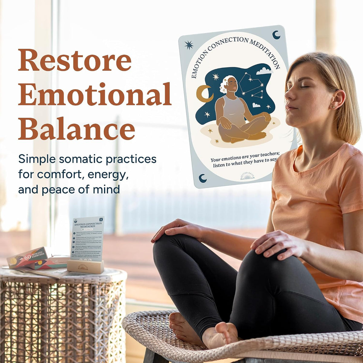 Better Days Coping Cards - 65 Therapy Cards for Stress, Anxiety, Anger