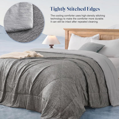 VK VK·LIVING Cooling Comforter King Size, Summer Cooling Blanket for Hot Sleepers and Night Sweats, Double-Sided Q-Max 0.45 Lightweight Breathable Soft Cooling Quilt for Bed Couch, 90"x108", Dark Gray