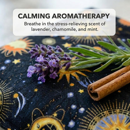 Nature's Approach Basic Herb Pack Heating Pad, Indigo | 12-herb aromatherapy rice & flaxseed fill for hot or cold therapy on neck, back, shoulders & more