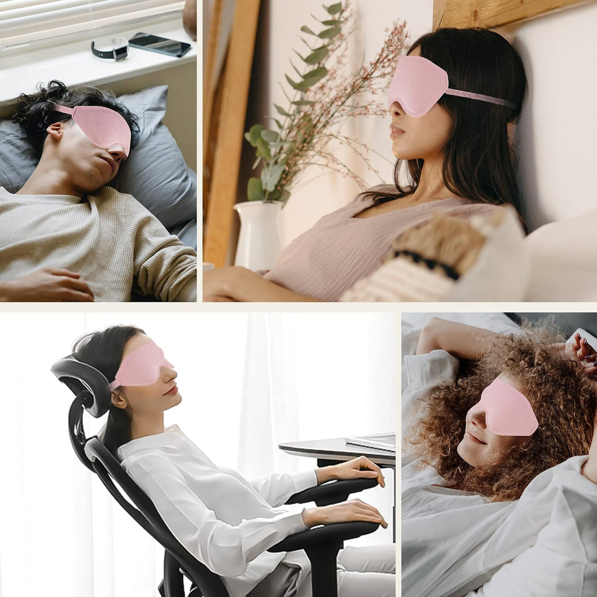 Sleep Mask for Lash Extensions, 3D Memory Foam (Pink, 1pcs)