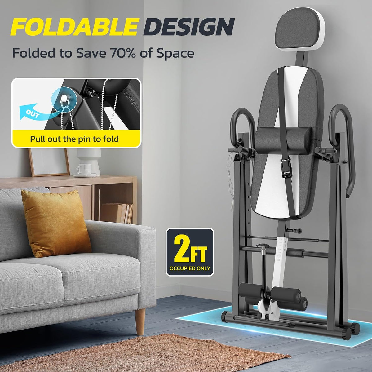YOLEO Gravity Inversion Table for Back Pain Relief 2026 New Inversion Table