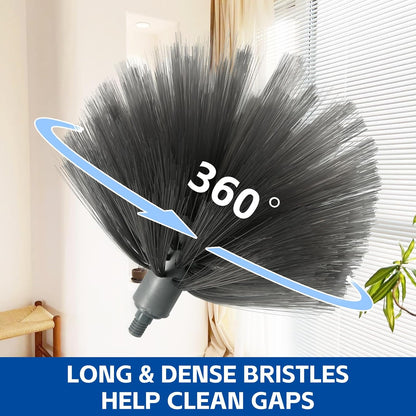 Retractable Gap Dust Cleaner Cleaning Tools with 2 Microfiber Dusting Cloths Long Handle 60inches Washable and Retractable Duster Brush for Cleaning Under Appliances Furniture Couch Fridge