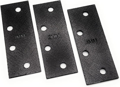 Door Hinge Shims (Set of 3) Hinge Spacer for Interior and Exterior Door Alignment - for 3.5", 4" and 4.5" Standard Hinges (3mm Thick, White, 3.5-inch)