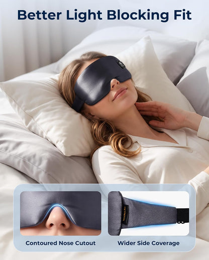 Heated Eye Mask for Dry Eyes Silk Cordless Warm Eye Compress Daily Eye Care