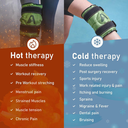 Flexible Knee Wrap Hot and Cold Gel Pack 10" x 12.5"