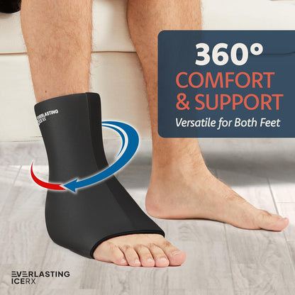 Ankle Ice Pack Wrap, Reusable Gel Cold Compression for Plantar Fasciitis