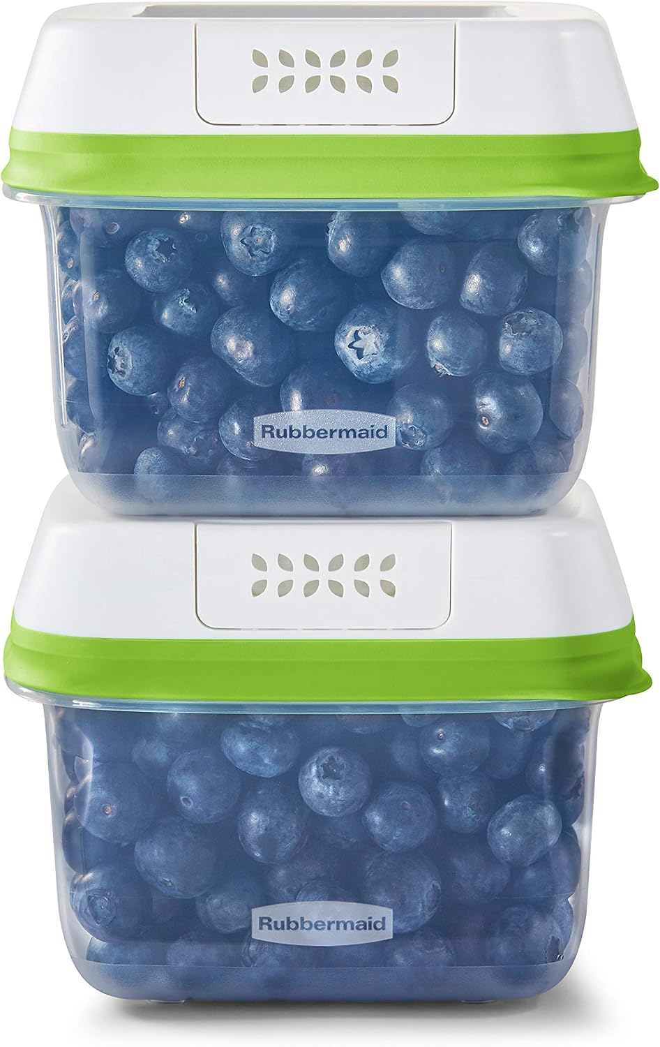 Rubbermaid FreshWorks Saver, Large Short Produce Storage Container, 11.3-Cup, Clear