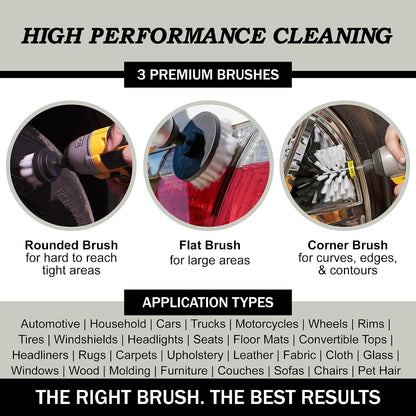 Cordless Power Spin Scrubber Drill Attachment - Electric Dish Scrubber Spin | Medium Drill Brush Attachments for Cleaning Tile, Grout, Dishes, Pots, Pans, Air Fryers, Fish Tanks, Boat Seats & Boat Hulls