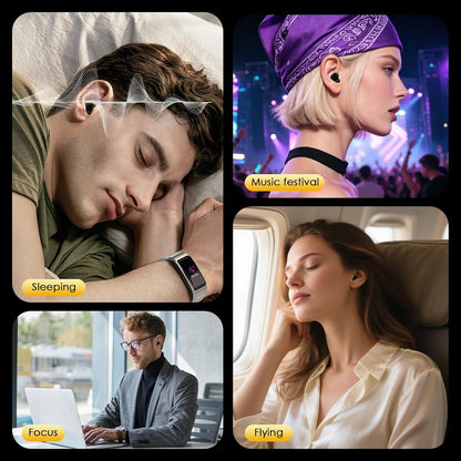 Ultra Soft Ear Plugs - 55dB (SNR) Noise Reduction Hearing Protection - Reusable Earplugs Flexible Comfortable Fit for Noise Sensitivity, Sleep, Work, Study, Airplane, Concerts & Festivals (Black)