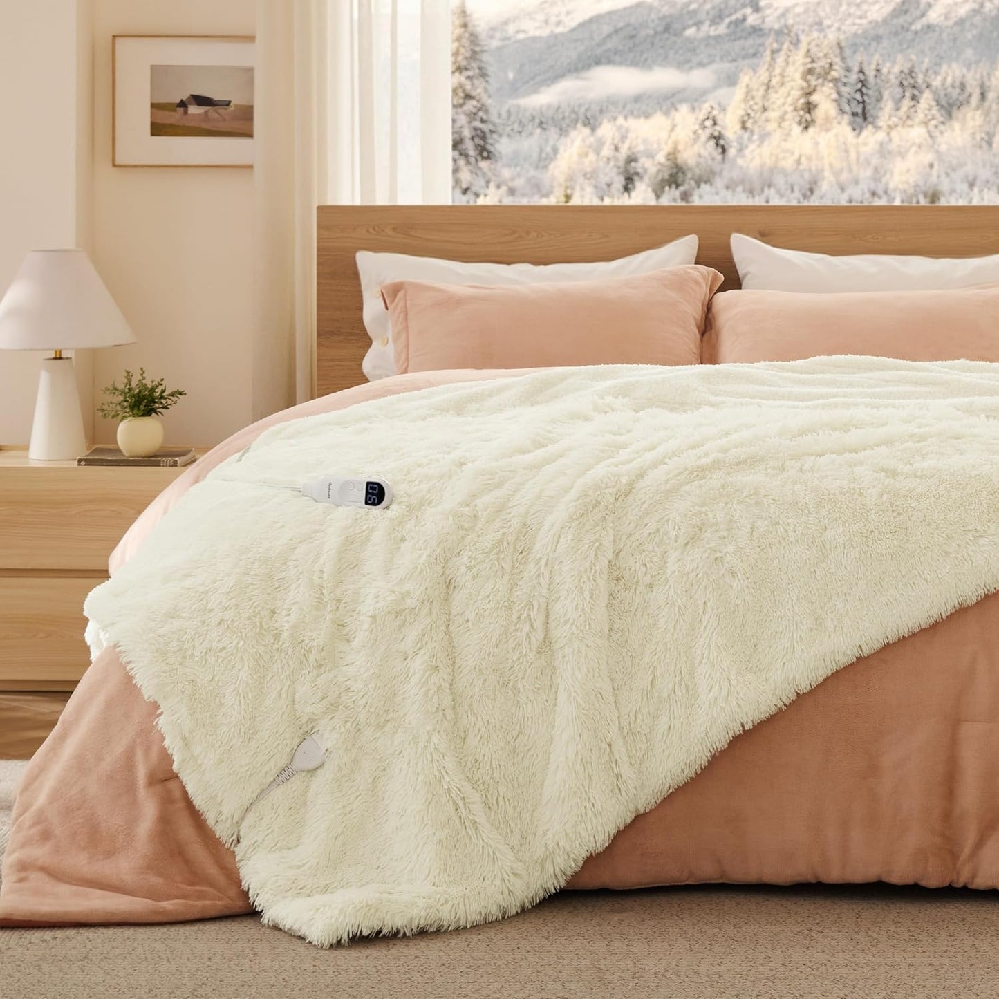 Bedsure Heated Blanket Throw Blanket with Preheat Function - Fast Heating Electric Blanket, Soft Flannel Throw with 6 Time Settings(Up to 10H), 6 Heating Settings, Gifts for Grandma (50"x60", Grey)