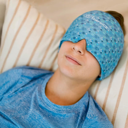 TheraICE Migraine Relief Cap, Headache Ice Pack for Tension Headache Relief | Cold Compress Eye Mask for Sinus Pressure, 360 Degree Compression Head Wrap, Hangover & Stress Relief