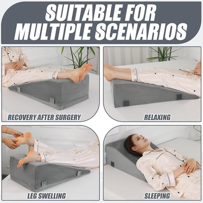 ROYALAY Leg Elevation Pillows for After Surgery, Adjustable Height Knee Surgery Recovery Equipment, Knee Replacement Recovery Aids for Hip Ankle Pain Relief Patent Pending