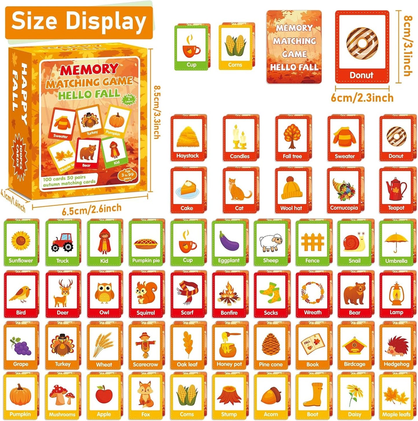 gisgfim 100 PCS Memory Matching Game Famous Paintings Concentration Memory Card for Adults Learning Educational Game A Fun & Fast Artworks Theme Matching Games