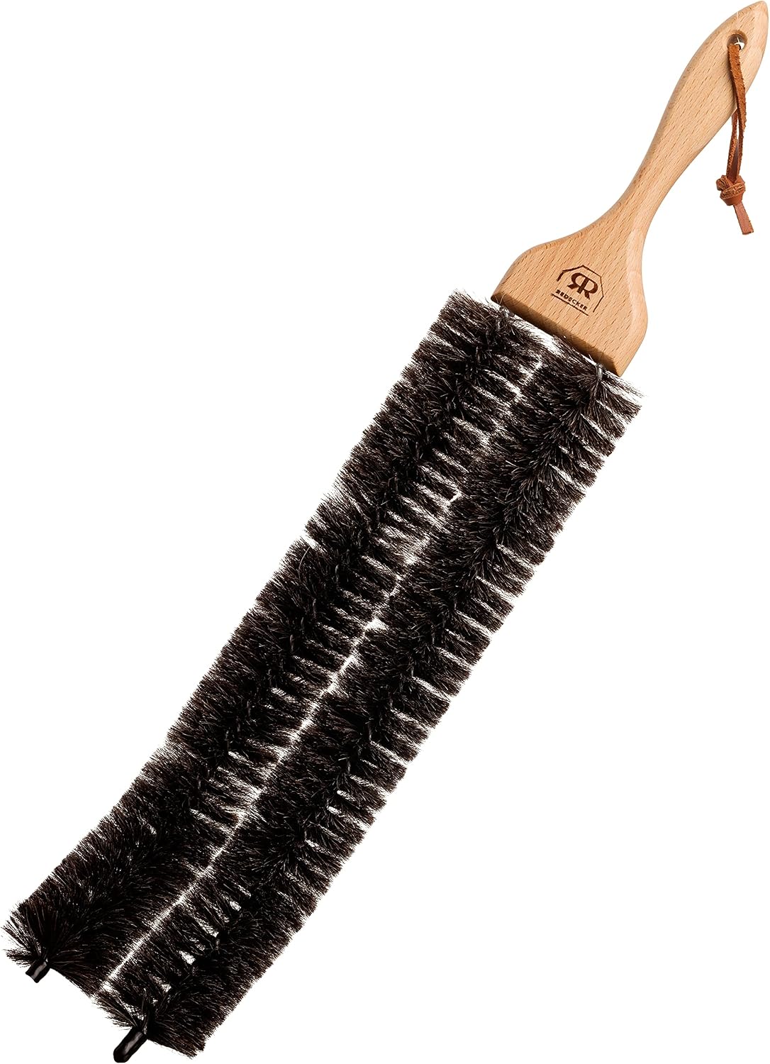 Redecker Natural Pig Bristle Radiator Brush with Oiled Beechwood Handle, 18-1/2-Inches