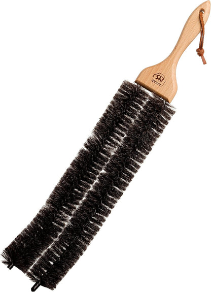 Redecker Natural Pig Bristle Radiator Brush with Oiled Beechwood Handle, 18-1/2-Inches