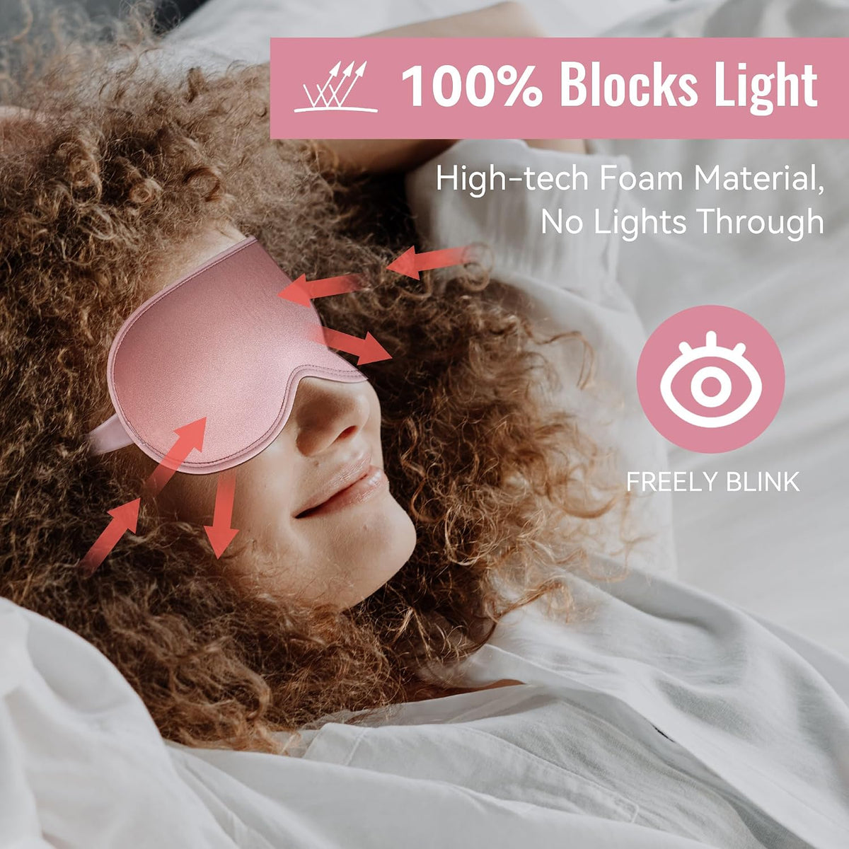 Sleep Mask for Lash Extensions, 3D Contoured Weighted Eye Cover