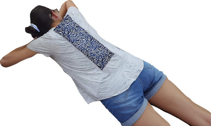 Microwavable Corn Filled Heating Pad and Cold Pack/Washable 100% Cotton Cover (Cross Hatch - Mint, 7.5in W x 11in L)