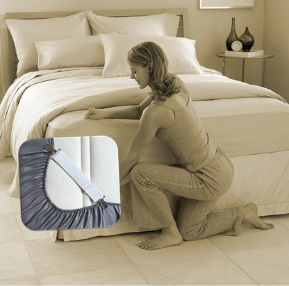 RayTour Sheet Straps Bed Sheet Keeper Holder for Corners Sheet Stays Suspender Clips Fitted Sheet Holder Clips Garters Fasteners Mattress Clamps