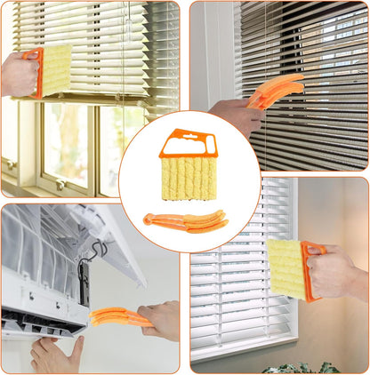 10-Pack Window Blind Cleaner Set:, Blinds Cleaner Brush, Blind Brush | Includes1×7-Finger Detail Brush,1×Shutter Cleaning Brush,and Replacement Heads,Efficient for Blinds,Vents,Keyboards,and More.