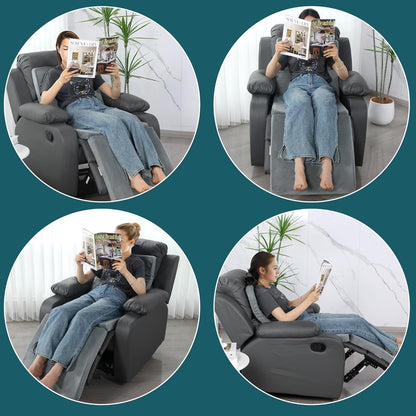 HOMBYS 3-in-1 Recliner Seat Cushion with Lumbar Support Pillow & Footrest, Multi-Functional Adjustable Height 2" to 6" for You to Choose, Non-Slip Foam Chair Cushion for Elderly, Brown