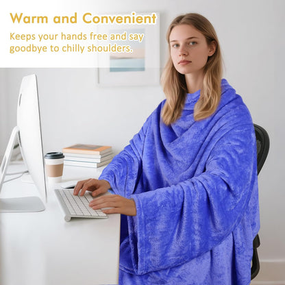 Catalonia Wearable Blanket with Sleeves for Women & Men, Fleece Wrap Throw | Cozy Sleeve Design for Hands-Free Comfort, Perfect for Reading, TV Time & Relaxing, Christmas & Birthday Gift