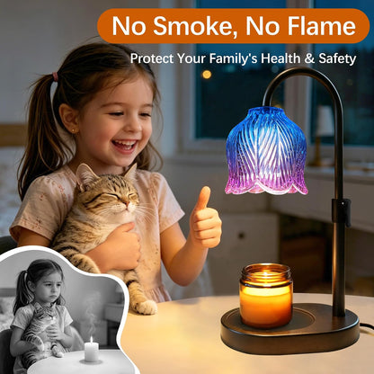 Candle Warmer Lamp with Timer and Dimmer, Adjustable Height Design