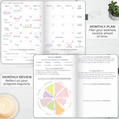Clever Fox Wellness Journal Premium for Women, Workout & Food Light Pink