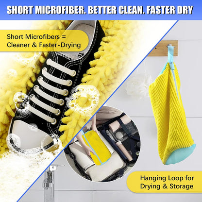 Shoe Bag for Washing Machine, 2 Pack Shoe Laundry Bag | Reusable Shoe Washing Bags for Sneakers, 360° Deep Cleaning, Self-Locking Zipper, Lightweight 160g Design for Washer & Dryer