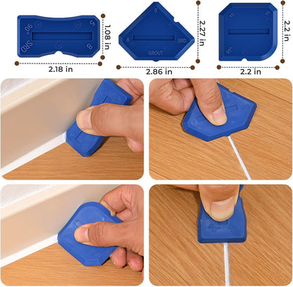 Silicone Caulking Tool, Caulk Remover & Grout Removal Tool | Sealant Finishing Smoothing Scraper Tools, Grout Removal Tool for Bathroom Shower Bathtub Tile Kitchen Sink Home Renovation