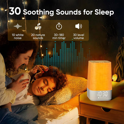 Sunrise Alarm Clock with Sound Machine, 30 Soothing Sounds, Gentle Wake Up