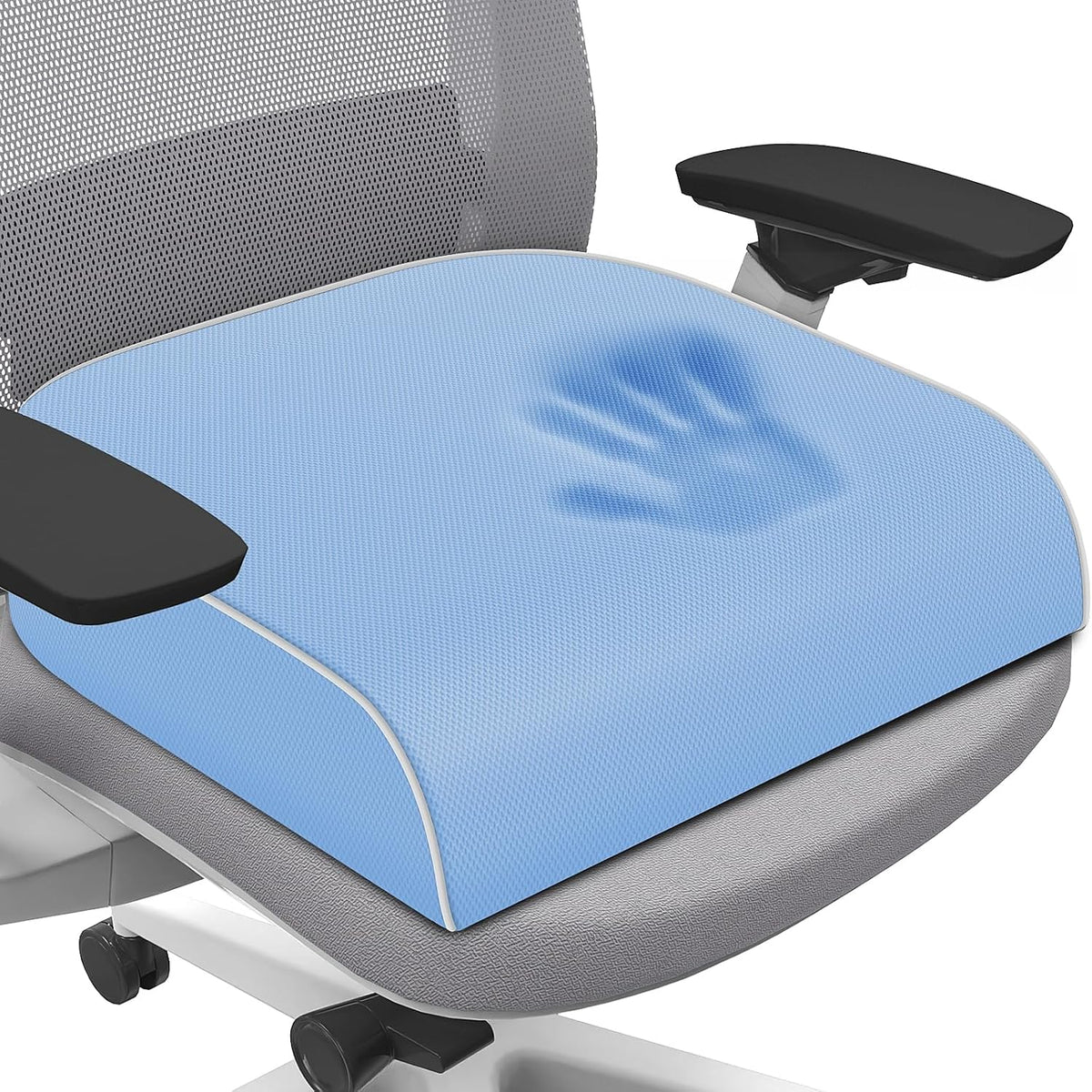 SweetSlubr Memory Foam Seat Cushion, Office Chair Cushion, 3-Inch, Large