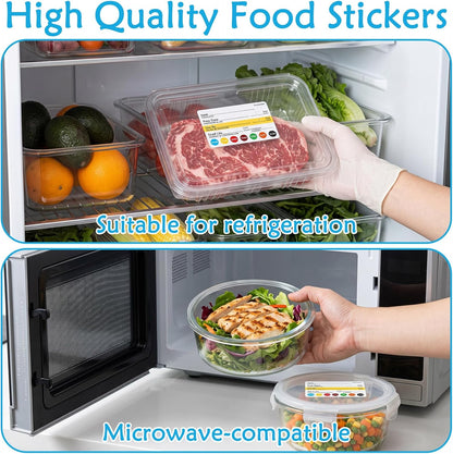 1500pcs Dissolvable Label 2x3in Food Rotation Stickers | 2×3" / 5×7.6cm, easy-to-read format Strong adhesive, sticks to plastic, glass & metal Perfect for restaurants, cafés, kitchen