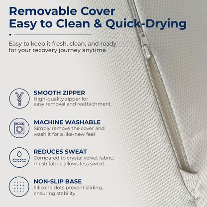 Leg Elevation Pillow for After Surgery - Breathable Mesh Knee Replacement Wedge Pillow, Single Leg Support for Knee Surgery, Hip, Foot & Ankle Recovery