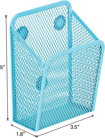 UCYCAZ Magnetic Pen Holder,Single Magnetic Pencil Locker Holder Organizer | Strong Magnets Mesh Marker Holder,Locker Accessories,Writing Utensil Storage Organizer,Pen Basket for Whiteboard,Refrigerator