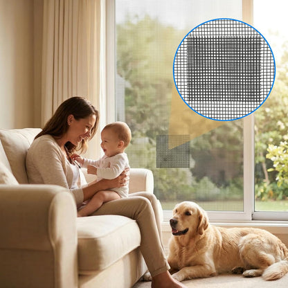 Window Screen Repair Tape Mosquito Net Repair Tape Cuttable and Strong Adhesive Fiberglass 2IN*16.4FT for Window Doors Tears Holes for Screen Repair