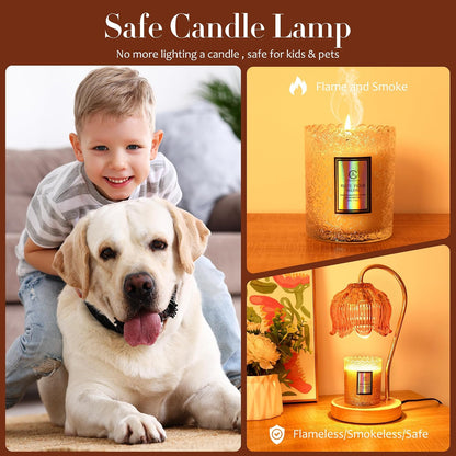 Flower Candle Warmer Lamp with Timer & Dimmer