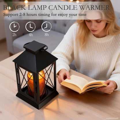 Candle Warmer Lamp with Timer, Farmhouse Rustic Lantern