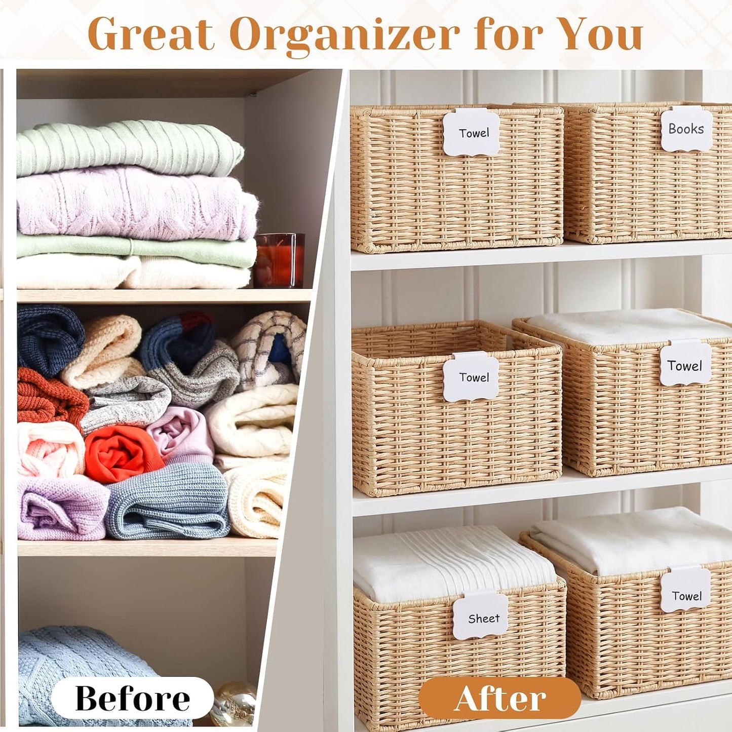 50 Pcs Black Basket Labels Clip on for Storage Bins, Removable PVC Bin Clip Labels with 4 Chalk Markers for Basket Pantry Cubes Organization Container