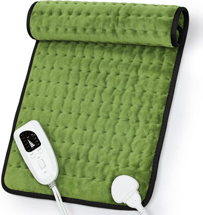 Heating Pad,Heated Blanket,Heating Pad for Back Neck,Grey,24x12 Inch | Electric Heating Pad,Dry/Moist Heat Heating Pads,Heating Pads for Shoulder,Abdomen,Heat Pad for Women Men,Birthday Gift
