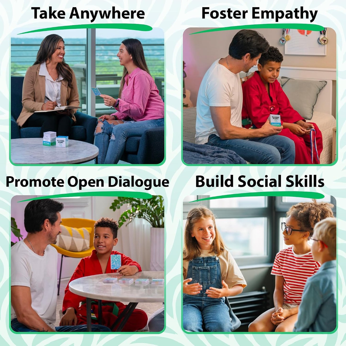 200 Therapy Conversation Cards for Kids, Teens & Adults, Supports Ages 5+ | Trauma-informed coping skills for counseling; expert-written question prompts; easy to deep starters, by Talking Point Cards