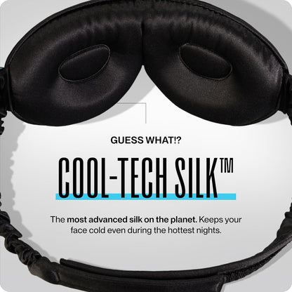 Dream Recovery Performance 3D Contoured Silk Sleep Mask, The Pro Mask | 3D Performance Silk Sleep Mask for Side Sleepers and Travelers, 100% Light Blocking, Adjustable Eye Cover for Sleeping