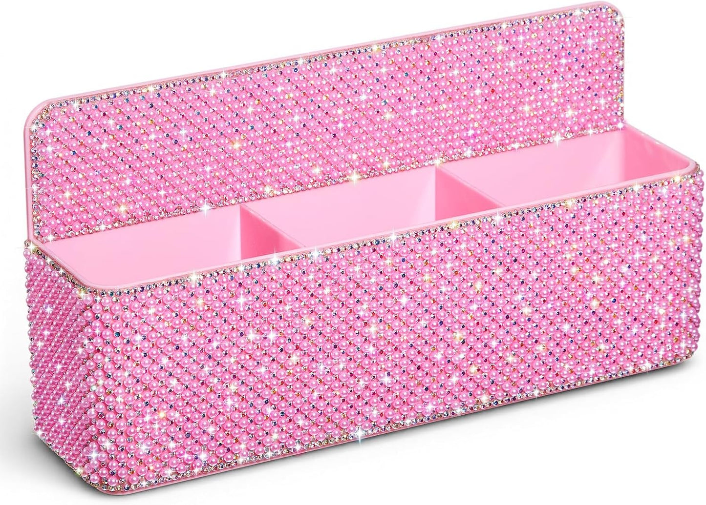 MotiMind Purple Locker Accessories for Girls, Bling Magnetic Pen Holder for Refrigerator, Back to School Rhinestone Marker Holder for Locker, Sparkly Gift for Student (Medium,Rhinestone)