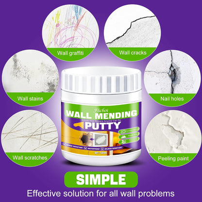 Drywall Repair Kit, 10.5oz Wall Spackle Paste,Drywall Hole Patch Repair Kit | For filling nail holes and crack on wall surfaces,drywall mud plaster with scraper & self-adhesive mesh patches