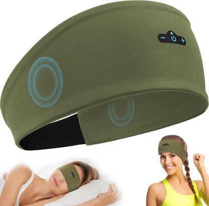 Sleep Headphones Bluetooth Headband for Side Sleeper 2-Pack, 17H Playtime, Wireless Headband Headphones with HD Stereo Speakers for Workout,Running,Yoga, Ideal Gifts for Men, Women, Teens