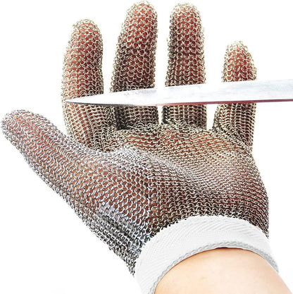 Dowellife Chainmail Glove, Cut Resistant Food Grade, Stainless Steel Mesh Metal Knife Cutting Glove for Butcher, Oyster Shucking Kitchen Mandoline Chef Slicing Fish Fillet (Medium)
