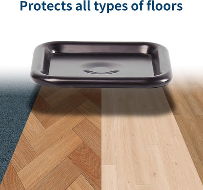 Ezprotekt 1.63" Round Carpet Bottom Furniture Caster Cups, 16 Pcs Reusable Furniture Coasters, Felt Furniture Sliders Pads to Protect Hardwood, Tile or Carpetd Floors from Scratches (Dark Brown)