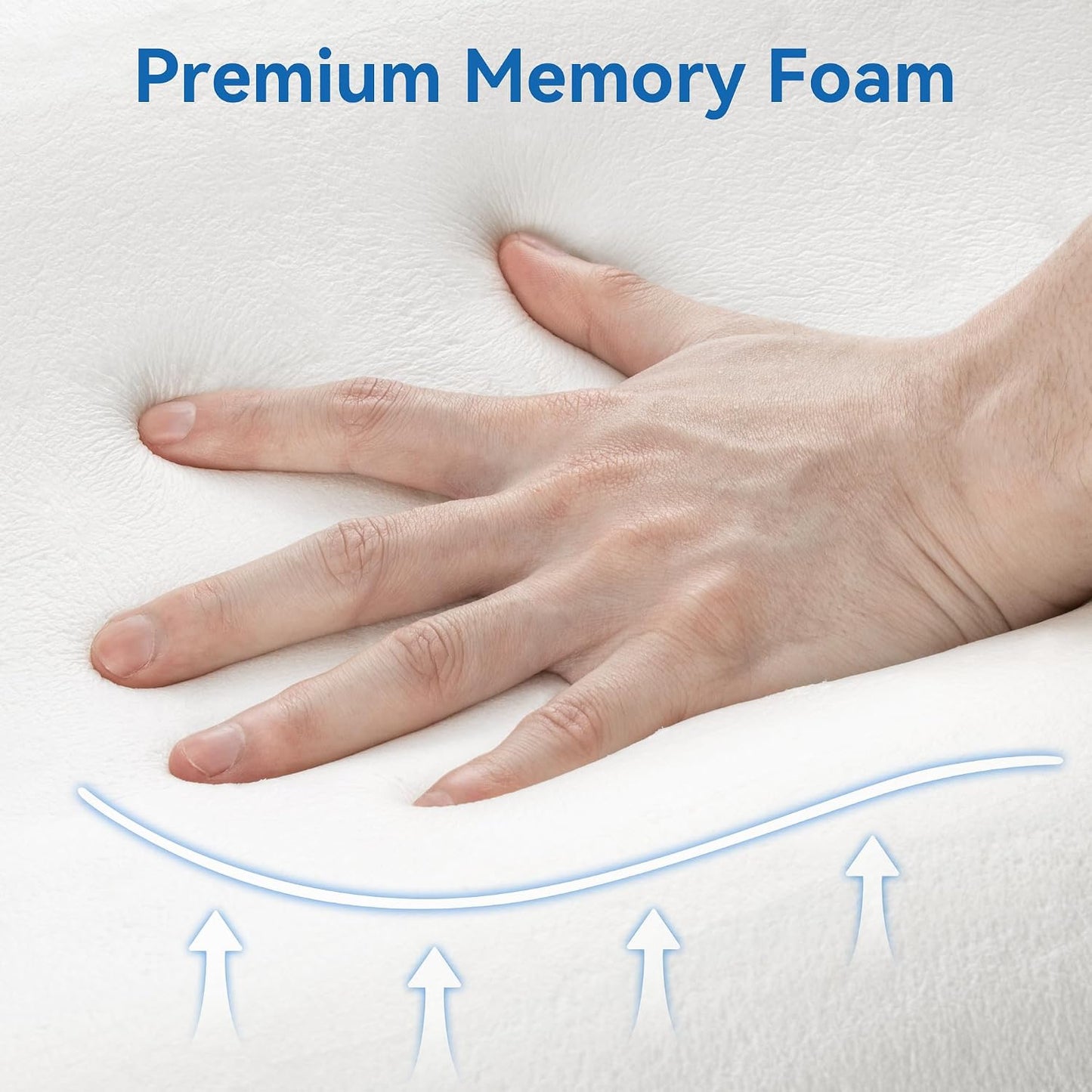 Contour Memory Foam Cervical Pillow for Neck Pain Relief, White | Orthopedic neck support | Standard size | side/back/stomach sleep | cervical alignment | two height choices | washable cover