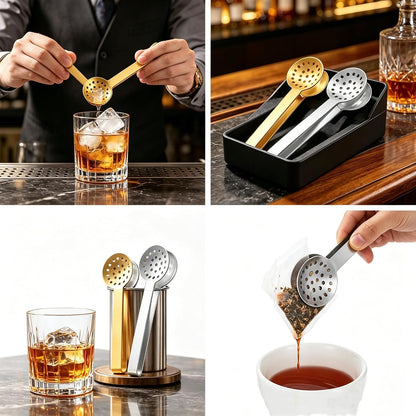 Tea Bag Squeezer Tongs 2-Pack Stainless Steel - Mess-Free Tea Bag Holder for Easy Hot Tea Brewing, Comfortable Grip Tea Bag Strainer Tool for Kitchen & Tea Lovers